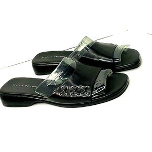 Croft & Barrow - Comfort Black Slides